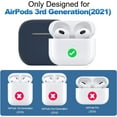 thumbnail image 2 of GFDYREE AirPods 3 Case, Protective Silicone Cover for AirPods 3rd Generation Case 2021, Wireless Charging - Dark Blue, 2 of 7