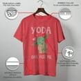 thumbnail image 3 of Men's Star Wars Valentine's Day Yoda One for Me Simple  Graphic Tee Red Heather Large, 3 of 10