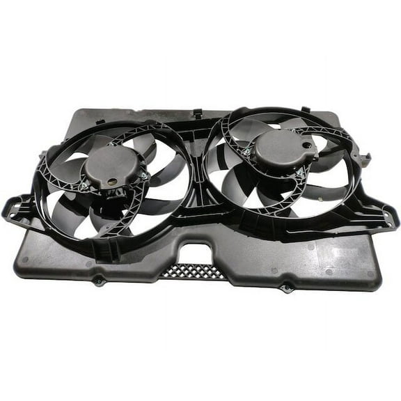 Engine Cooling Dual Auxiliary Radiator Fan Assembly - Compatible with 2008 - 2012 Ford Escape 3.0L V6 (with Air Conditioning) 2009 2010 2011