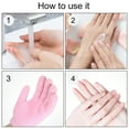 thumbnail image 7 of Exfoliating Gloves Anti Slip Hand Moisturizing Gloves Repair Rough Chapped Skin SPA Gel Gloves Lotion Gloves for Dry Hands (Pink), 7 of 7