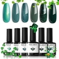 thumbnail image 2 of Set de esmaltes de uñas en gel modelones Ethereal Green, 6 colores, 7 ml, 2 of 9