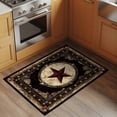 thumbnail image 2 of 2x3 Ft Entryway Area Rug, Western Stars Brown Kitchen Rug Runner Washable Floor Mat, Farmhouse Country Vintage Wood Grain Non Slip Indoor Door Mat Throw Carpet for Bathroom Living Room Bedroom, 2 of 8