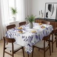 thumbnail image 6 of Purple Eucalyptus Table Cloth Waterproof Tablecloths, Spring Summer Farmhouse Leaves Watercolor Tablecloth Dining Table Cover for Kitchen Party Tabletop Outdoor, Rectangle Tablecloth 52x70 Inch, 6 of 9