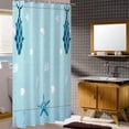 thumbnail image 5 of Stall Shower Curtain,36x72 inch RV Bathroom Shower Curtains Set with Hooks,Blue Beach Bath Curtain,Waterproof Fabric, 5 of 6