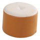 thumbnail image 2 of Taburete pequeño redondo relleno estable y cómodo taburete mueble reposapiés para Beige y naranja, 2 of 9