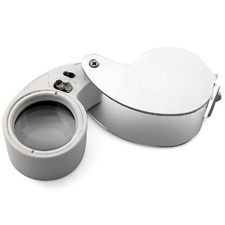  40 Magnification 25mm LED Jeweler Loupe Magnifying Glass  Magnifier Black : Arts, Crafts & Sewing