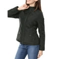thumbnail image 4 of MODA NOVA Juniors Stand Collar Long Sleeves Zip Up Lightweight Quilted Jacket, 4 of 6