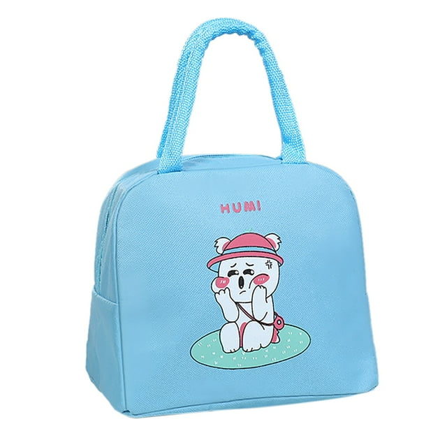 Coofit Cartoon Lunch Bag Thick Large Capacity Lunch Carry Bag Picnic Bag for Student