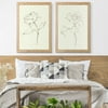 My Texas House - Floral Contour Study Framed Wall Art Print Set - 20x30