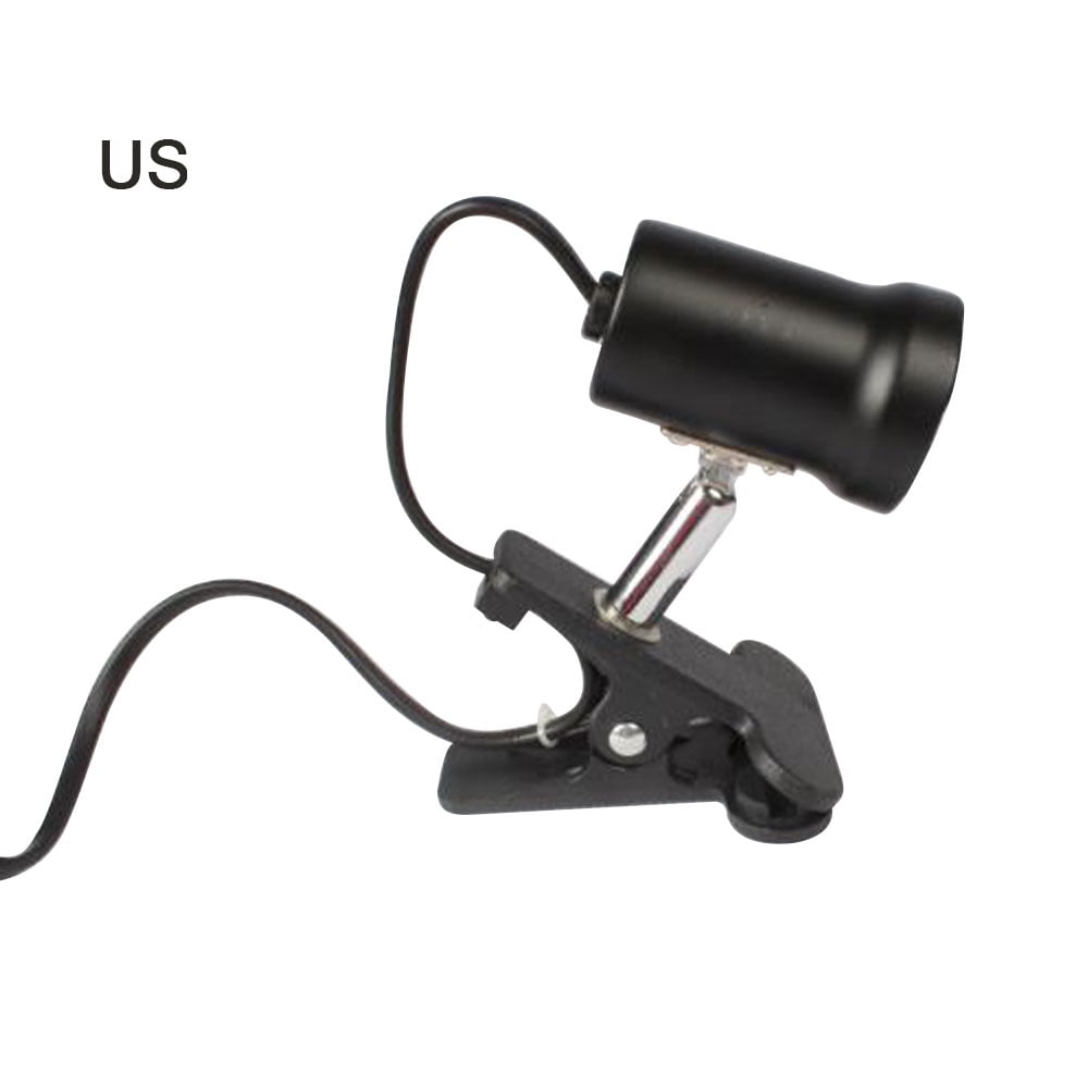 Rotatable Heating UVA UVB Lamp Bulb Clip Fixture Light Holder for