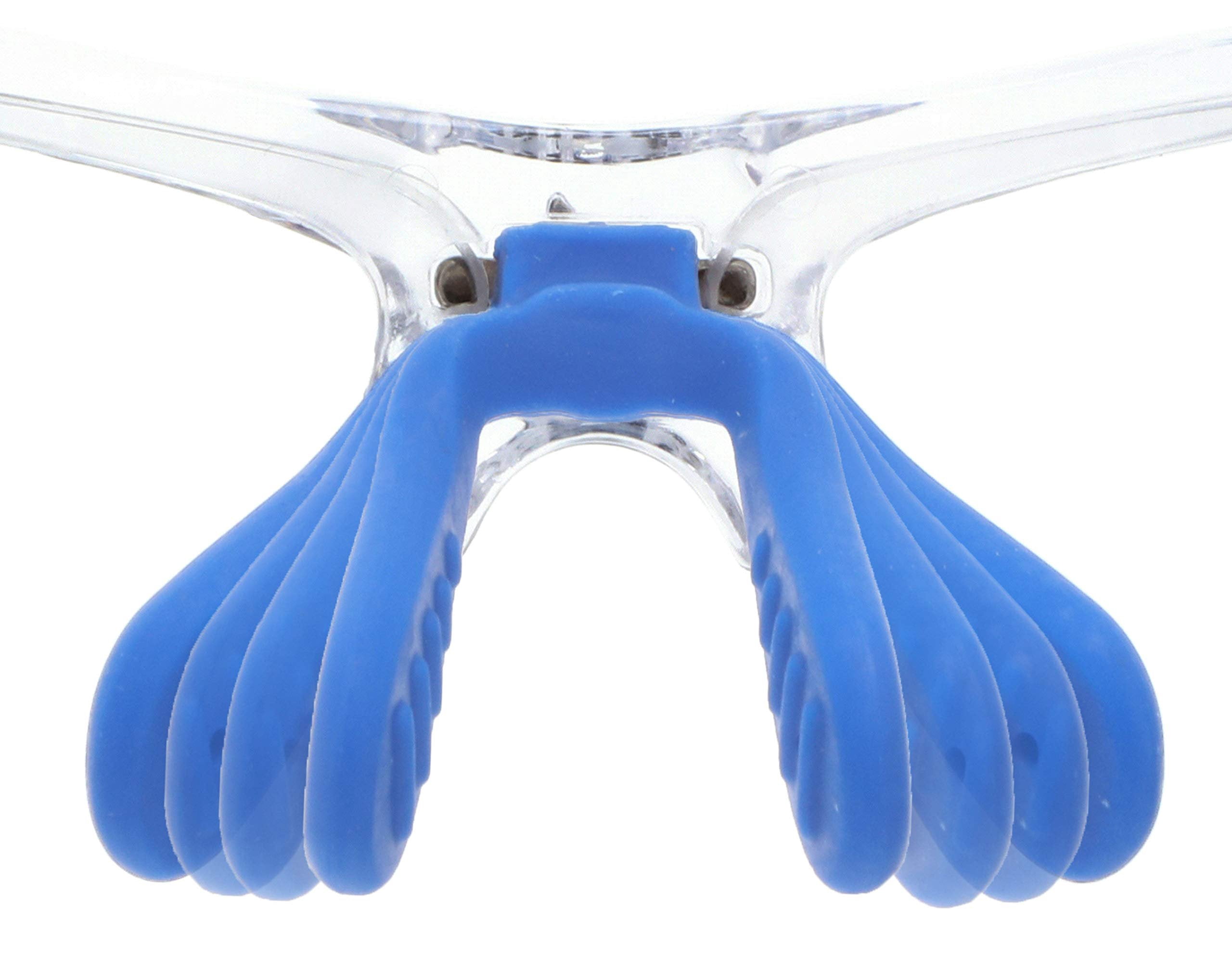 Dominator® DM3 Safety Glasses, Polycarbonate Blue Diamond Mirror Lens, Duramass®, Clear Polycarbonate/Blue TPR