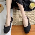 thumbnail image 4 of Miluxas Women's Ballet Flats, Square Toe Slip-On Shoes with Soft Breathable Fabric, Lightweight Casual Flats for office,Walking Black 9(42), 4 of 9