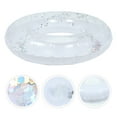 thumbnail image 3 of CIMAXIC Transparent Floating Ring Transparent Floating Sequins Safe Inflatable Adults Pool Accessory Swimming Ring PVC Water Party Accessory(Colorful/90cm),32.68"X32.68"X0.12", 3 of 4