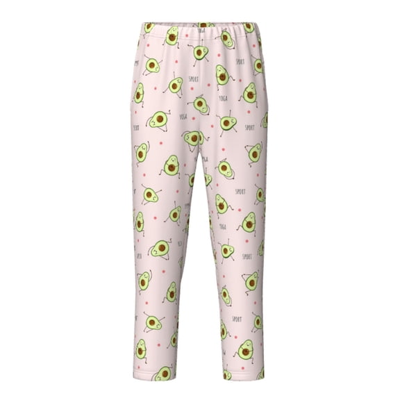 Hirioo Avocado Doing Sport Yoga for Teenagers' Pajama Pants Womens Lounge Pants with Pockets Pj Bottoms Pants for Men-XS(5-6)