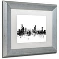 thumbnail image 2 of Trademark Fine Art "Birmingham England Skyline B&W" Canvas Art by Michael Tompsett, White Matte, Silver Frame, 2 of 4