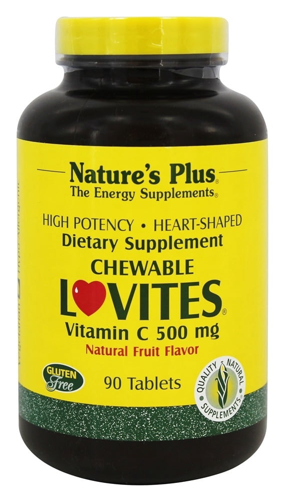 Nature's Plus - Lovites Chewable Vitamin C Natural Fruit Flavor 500 mg. - 90 Chewable Tablets