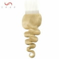 thumbnail image 2 of SEGO 4*4 Lace Closure Blonde Virgin Human Hair Bundles With 100% Unprocessed Human Hair Extensions For Women Silky Straight Soft, 2 of 6