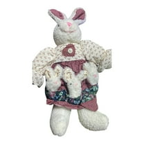 Adorable Bunny Rabbit Plush Mom & 2 Bunny Babies Stuffed Animal Toy 21"
