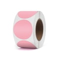 thumbnail image 1 of Etiquetas térmicas YIKIADA Pink Circle, 3,8 cm, impermeables, 500 unidades, 1 of 8