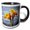 Black/White, variant on 3drose, Canna Lily Flower on Lake, 11oz Mug
