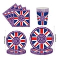 thumbnail image 6 of Union Jack Party Supplies | UK Flag Party Cutlery | Union Jack Plates, Cups, Napkins, Knife, Fork, Spoon, Tablecloth, Flag for 2023 King Charles III Coronation Royal Celebrations, 6 of 9