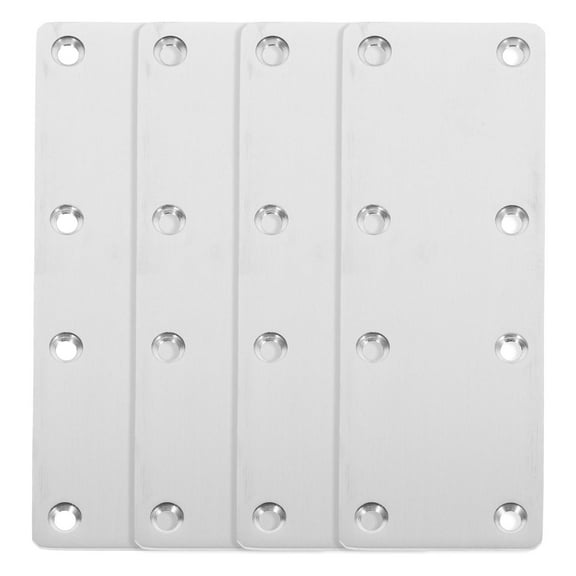 WORGEOUS 4pcs Flat Brackets Mending Plates Corner Brace Brackets for Fixing Furniture Wood Shelves