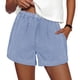 thumbnail image 1 of SHORTS PRETTYGARDEN Mujer Rayados Cintura Elástica Azul S, 1 of 8