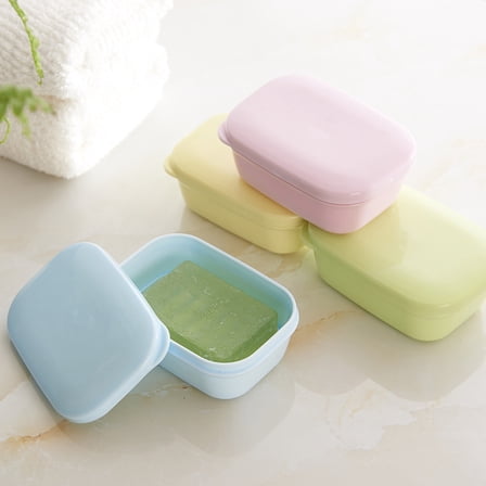 Soimiss Portable Soap Case Soap Container Pink 1Pcs