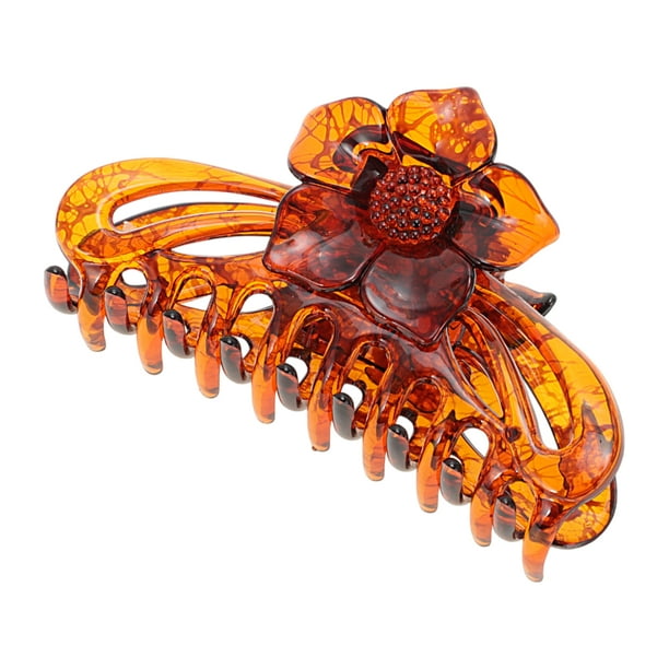 Accesorios Únicos 1 Pc Clip de Cabello de Rosa de Moda Marrón Oscuro