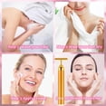 thumbnail image 3 of Beauty Bar 24k Gold Skin Care Face Massager Roller, 2 in 1 Electric 3D Roller and T Shape Energy Beauty Bar for Face Lift and Skin Tightening, Handheld Massagers, 3 of 6