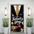 thumbnail image 3 of 35.4x70.8 Inches Happy Father''s Day Door Cover Banner Black Suit Tie Gifts Porch Sign Hanging Backdrop Party Supplies Indoor Outdoor Family Celebrations Wall Front Door Home Decor, 3 of 6