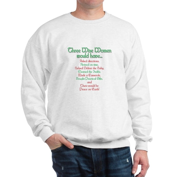 CafePress - Three Wise Women Sweatshirt - Crew Neck Sweatshirt