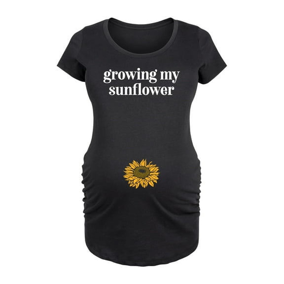 Bloom Maternity - Growing My Sunflower - Maternity Scoop Neck T-Shirt