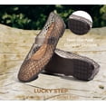 thumbnail image 5 of LUCKY STEP Womens Jelly Ballet Flats Buckle Strap Lightweight Mesh Clear Beach Sandals,Black, 5 of 11