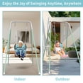 thumbnail image 7 of G TALECO GEAR Swing Sets for Backyard, Foldable Baby Swing Outdoor with Safety Harness, Indoor Toddler Swing, White & Green, 7 of 7
