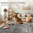 thumbnail image 6 of Garvee 2'x6' Washable Hallway Runner Rug Vintage Distressed Rug Non-Slip Bedroom Runners Rug for Dorm Laundry Room, Dark Gray, 6 of 9