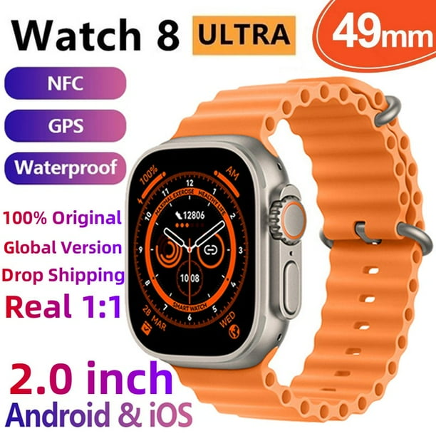 Reloj Inteligente 8 Ultra Para Apple Watch IWO NFC Smartwatch Series 8 Llamada Bluetooth 2.0 Pulgadas De Fitness Inalambrico Walmart en linea