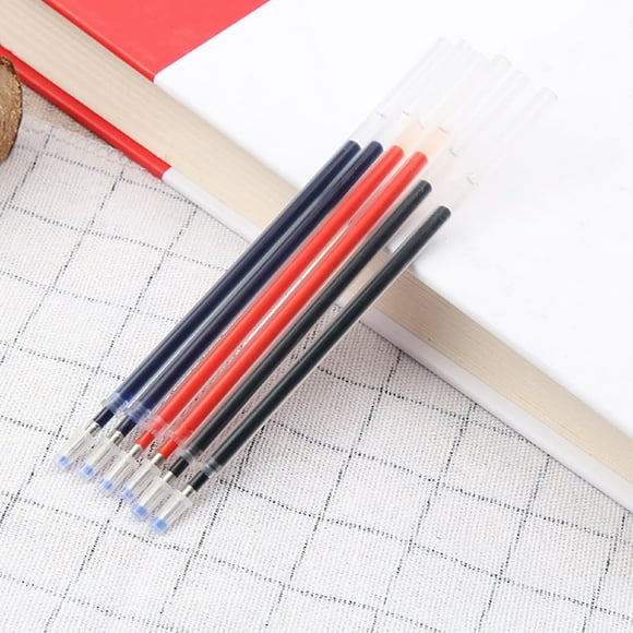 HEVIRGO 20Pcs Gel Pen Refills Wear-resistant Super-smooth Plastic Ink Needle Tubing 0.5mm Penpoint Refills for Office,Red