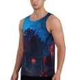 thumbnail image 2 of Logiee Spooky Halloween Night Scene Print Men's Workout Tank Top,Quick Dry Workout Tank Top,Gym Muscle Tee,Fitness Bodybuilding Sleeveless T Shirt-Large, 2 of 7