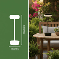 thumbnail image 4 of Mainstays 12-Inch Outdoor Rechargeable Table Lamp, Black, Water-Resistant, 100 Lumens, 4 of 9