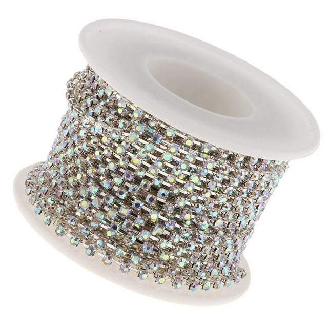 Cadena De Cristal Artificiales Accesorios De Joyería Nupcial Plata