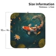 thumbnail image 2 of Easygdp Koi Pond Lilies or Leather Coasters Set of 4 Coaster, Non-Slip, Heat Resistant for Home, Office, Kitchen (Round,Square,Octagon,Hexagon)-Square, 2 of 6