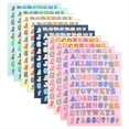 thumbnail image 1 of 880 Piezas 10 Hojas de Pegatinas Letras Coloridas Autoadhesivas del Alfabeto para Regalos Álbumes Recortes DIY, 1 of 5