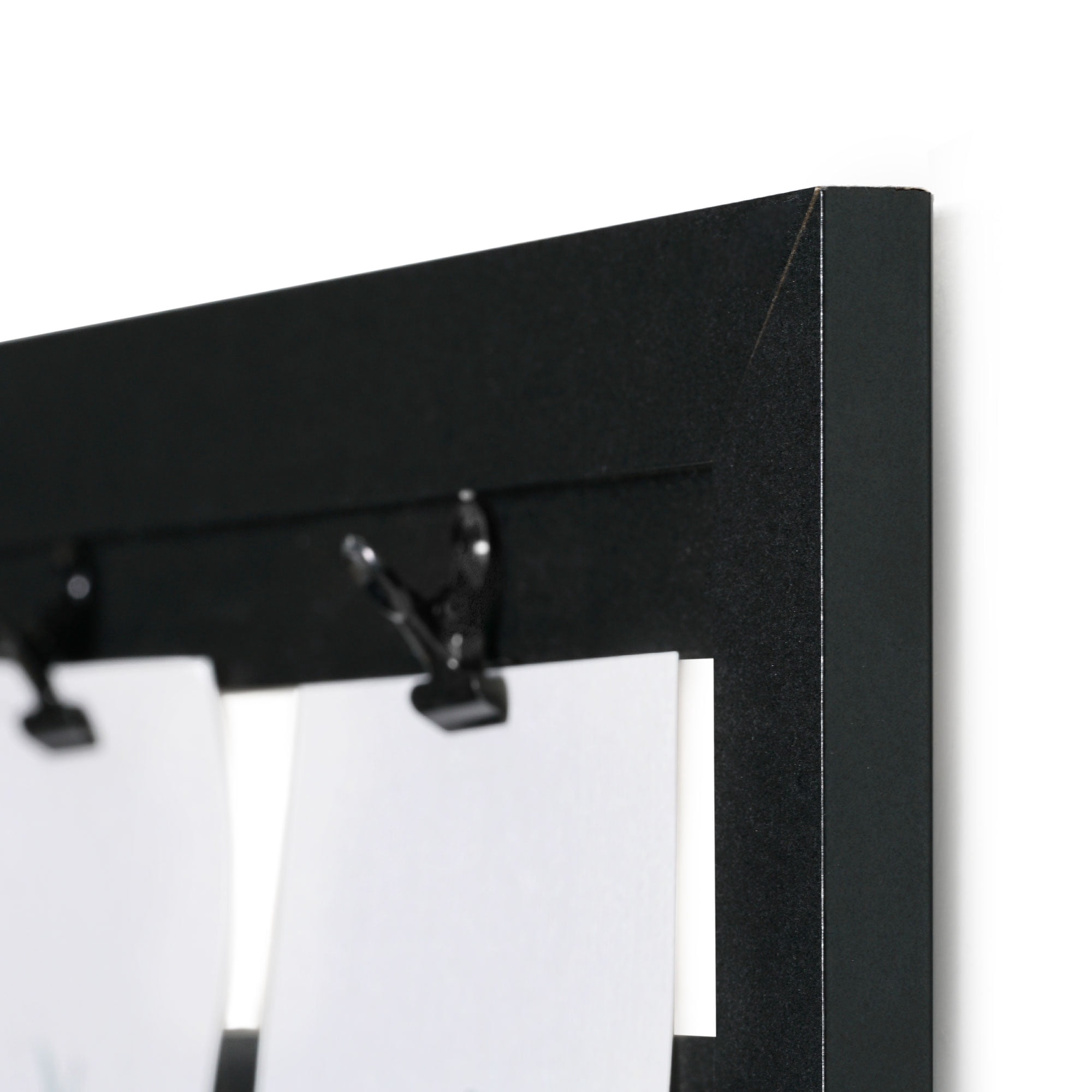 Crystal Art Gallery Black Wooden Hanging Photo Collage with Clips - Holds (3) 4"x6" Photos