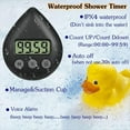 thumbnail image 2 of Silent Non-Ticking Battery Operated Shower Timer, Waterproof Digital Timer, Small Size Cute Timer Black,1 * timer,Black, 2 of 6