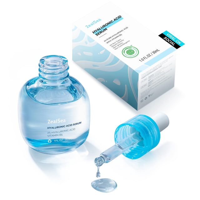 Sérum ZealSea de ácido hialurónico puro al 2% con vitamina B5, 30 ml
