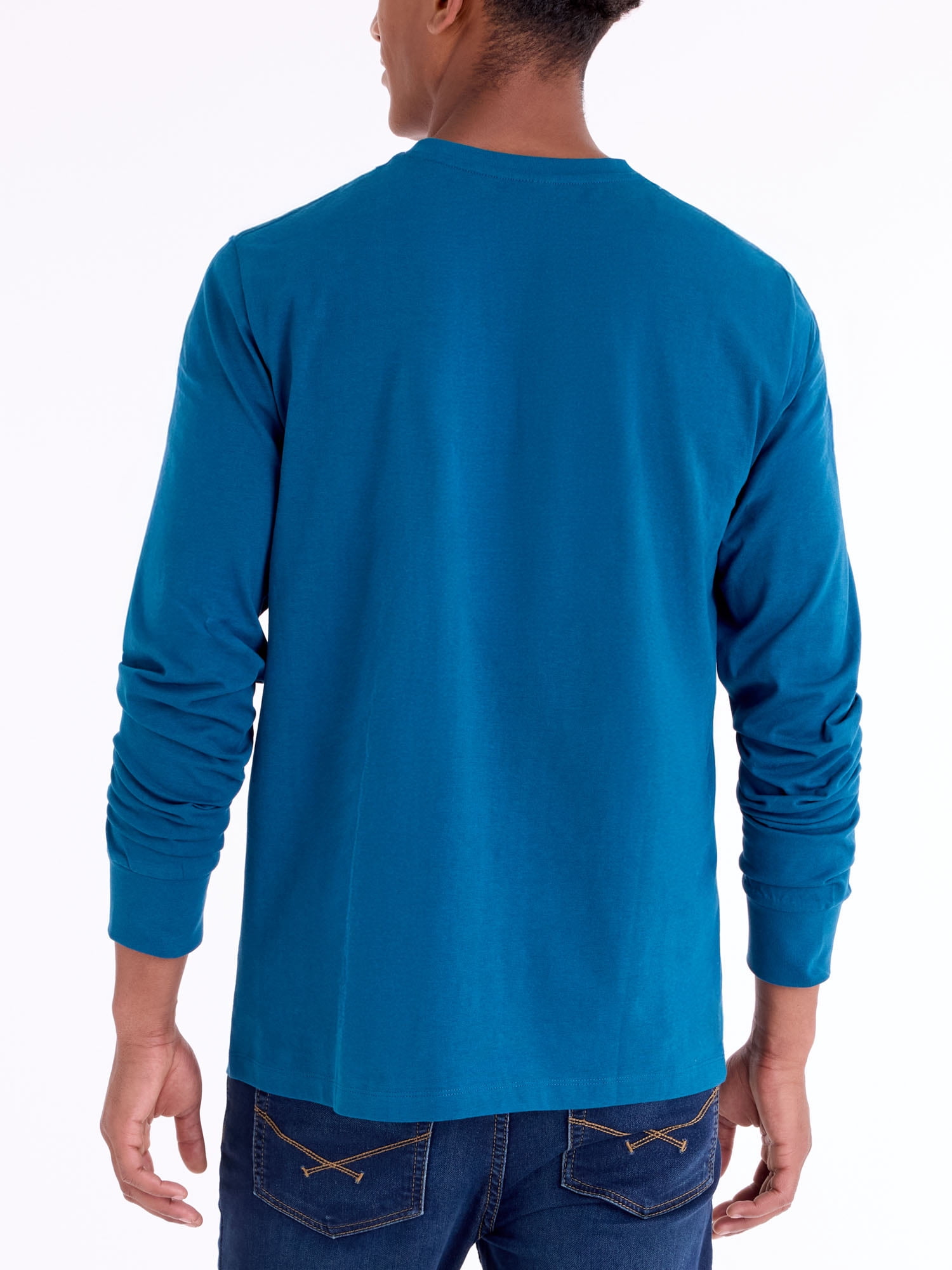 U.S. Polo Assn. Men's Cotton Crewneck Tee with Long Sleeves, Sizes XS-3XL