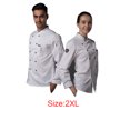 thumbnail image 4 of Billuyoard Chaqueta de Chef Unisex-Adulto de manga larga telas mejoradas transpirable absorbente de sudor uniforme de cocina antiincrustante para Herramientas y accesorios para hornear Blanco XXL Billuyoard HA012106-04, 4 of 6
