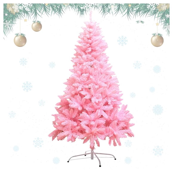 Árbol de Navidad Dream Loom de 4 pies, rosa, con puntas de 300 ramas