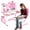 Pink #1, variant on YNCE Kids Functional Desk and Chair Set, Height Adjustable Children School Study Table Chair, Large Writing Board Widened Desktop Book Bucket Bookshelf, Study Furniture Gift Ages 3-12 (Pink #9)
